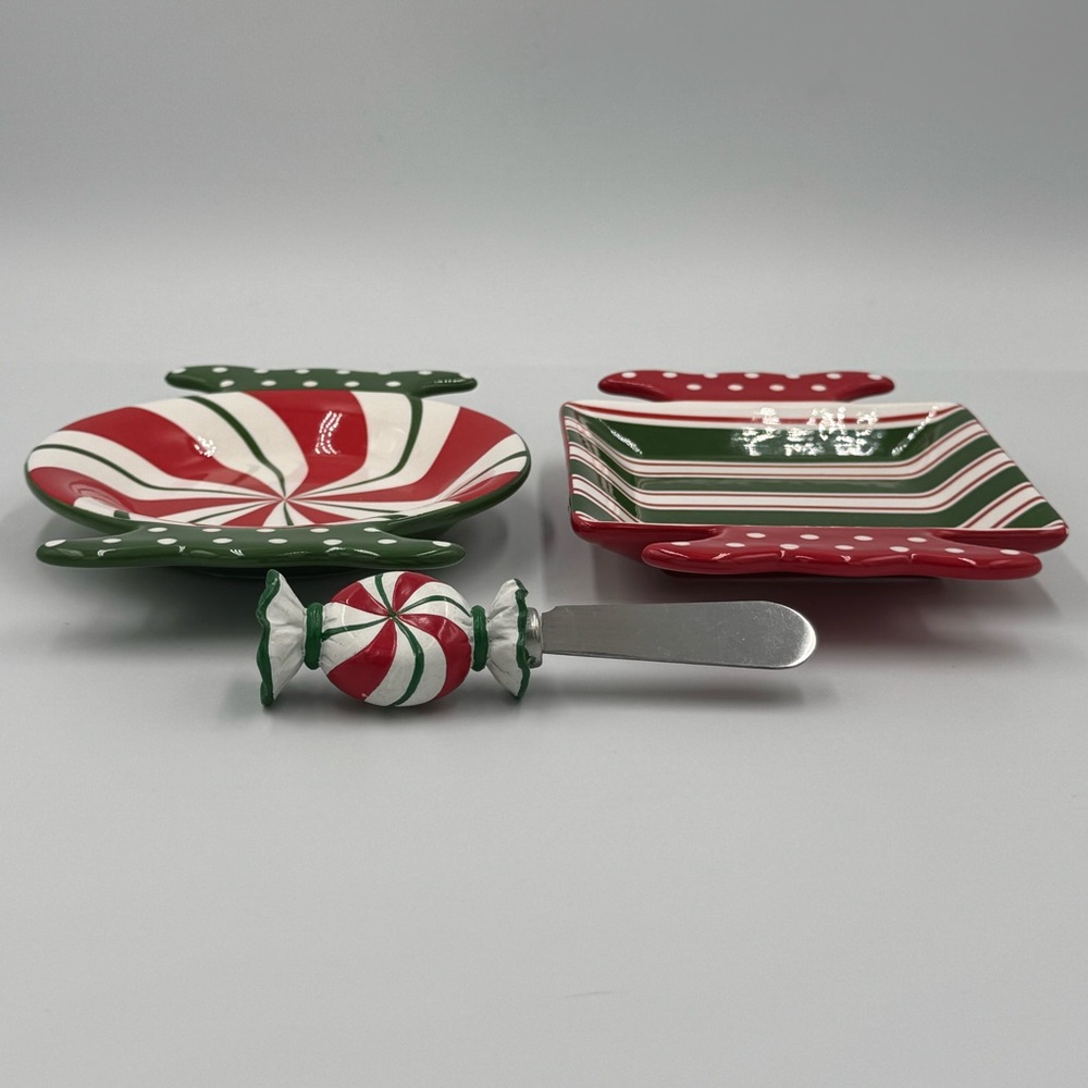 Pier 1 Holiday Serving 3pc Set Ceramic - Picture 3 of 5
